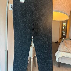 Brand new w tag Anne Klein Black and White Polka Dot Slim Ankle Pants